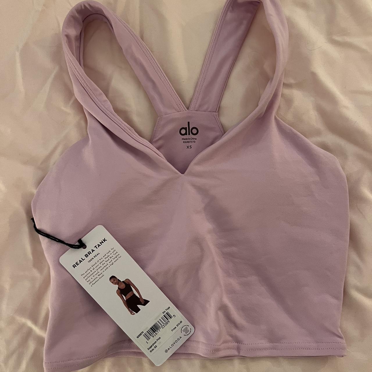 Alo Yoga Airbrush Real Bra Tank Sugarplum Pink Size XS - $40 (45