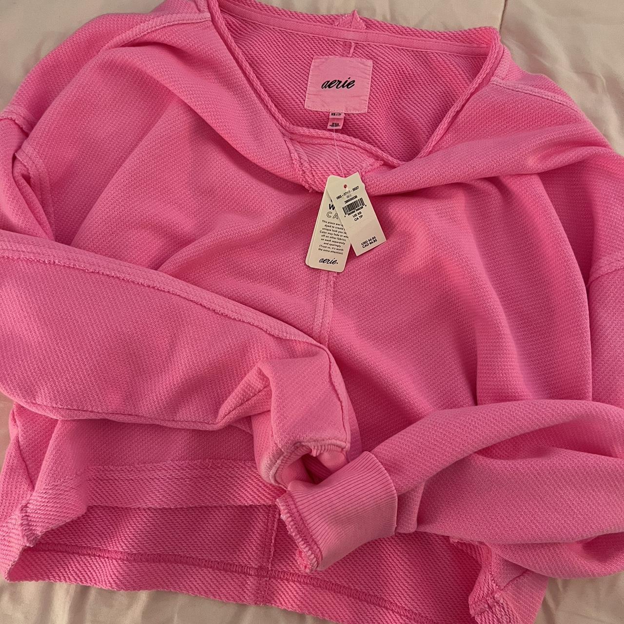 LoveShackFancy Women's Pink and White Sweatshirt
