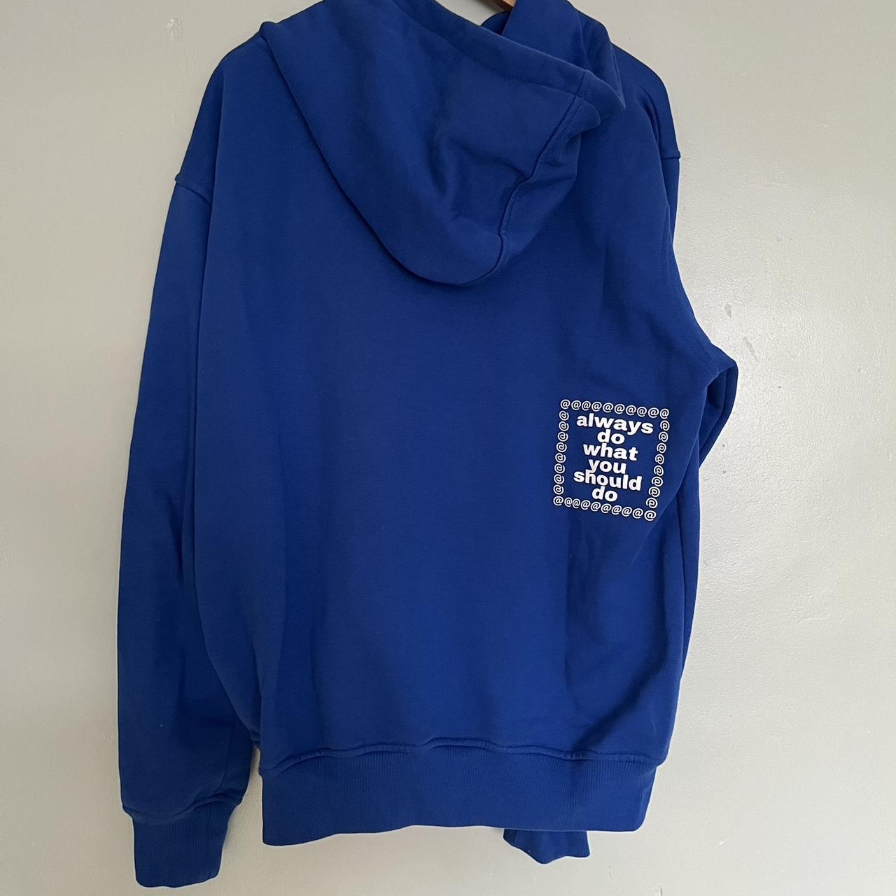 Alwaysdowhatyoushoulddo hoodie in Blue size L. Still | Depop