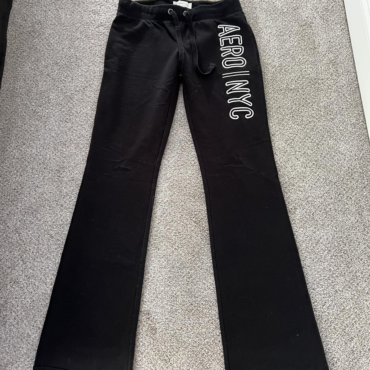 Aeropostale Women's Black Joggers-tracksuits | Depop