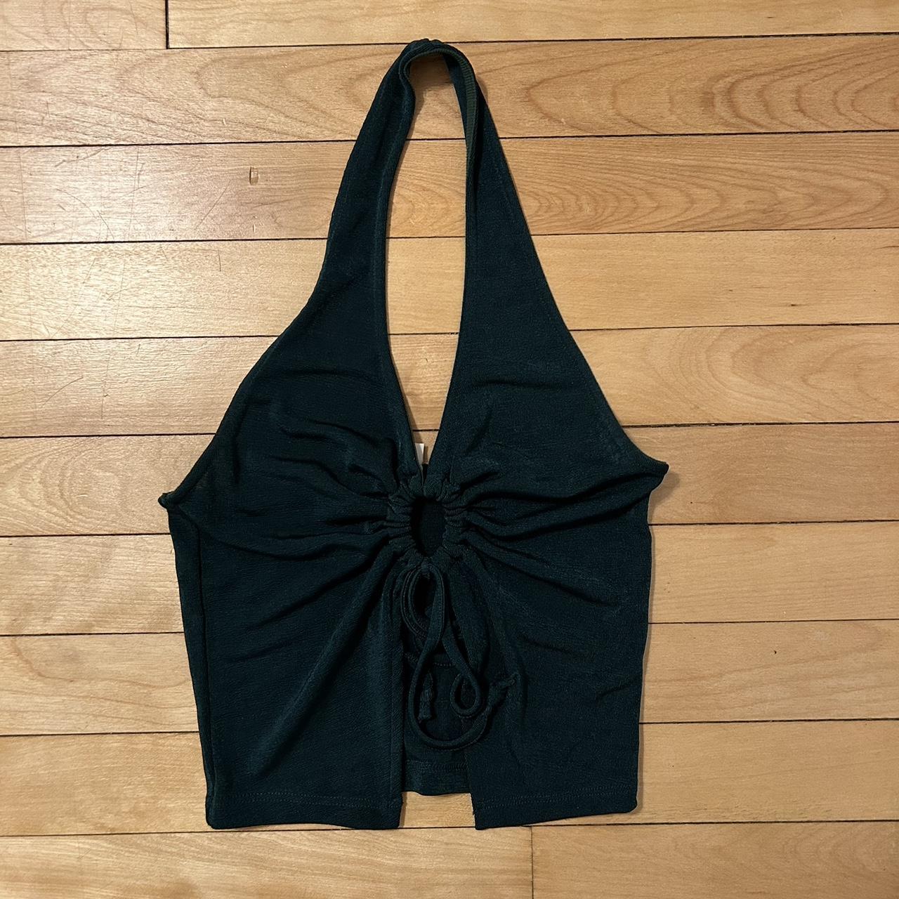 Dark Green Halter Top Good going out top Fit size XS/S - Depop