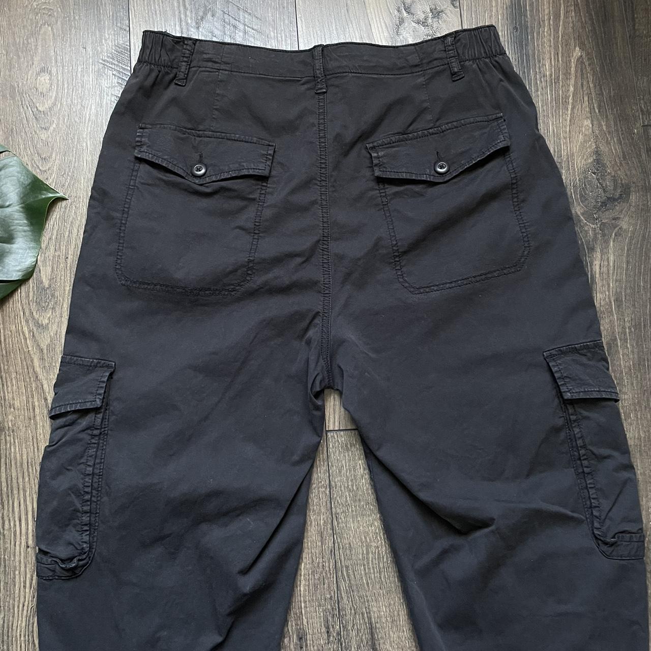 american eagle black jogger cargo pants very... - Depop