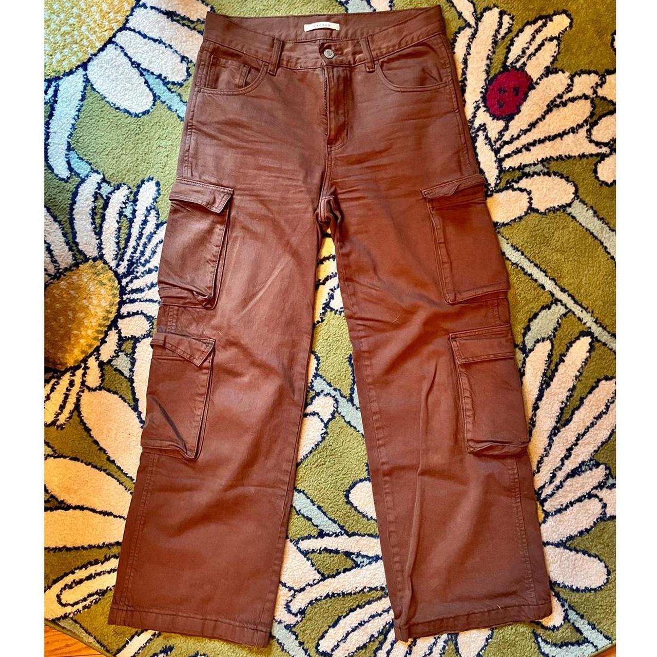 Pacsun 90s baggy brown cargo pants, size 26 No - Depop