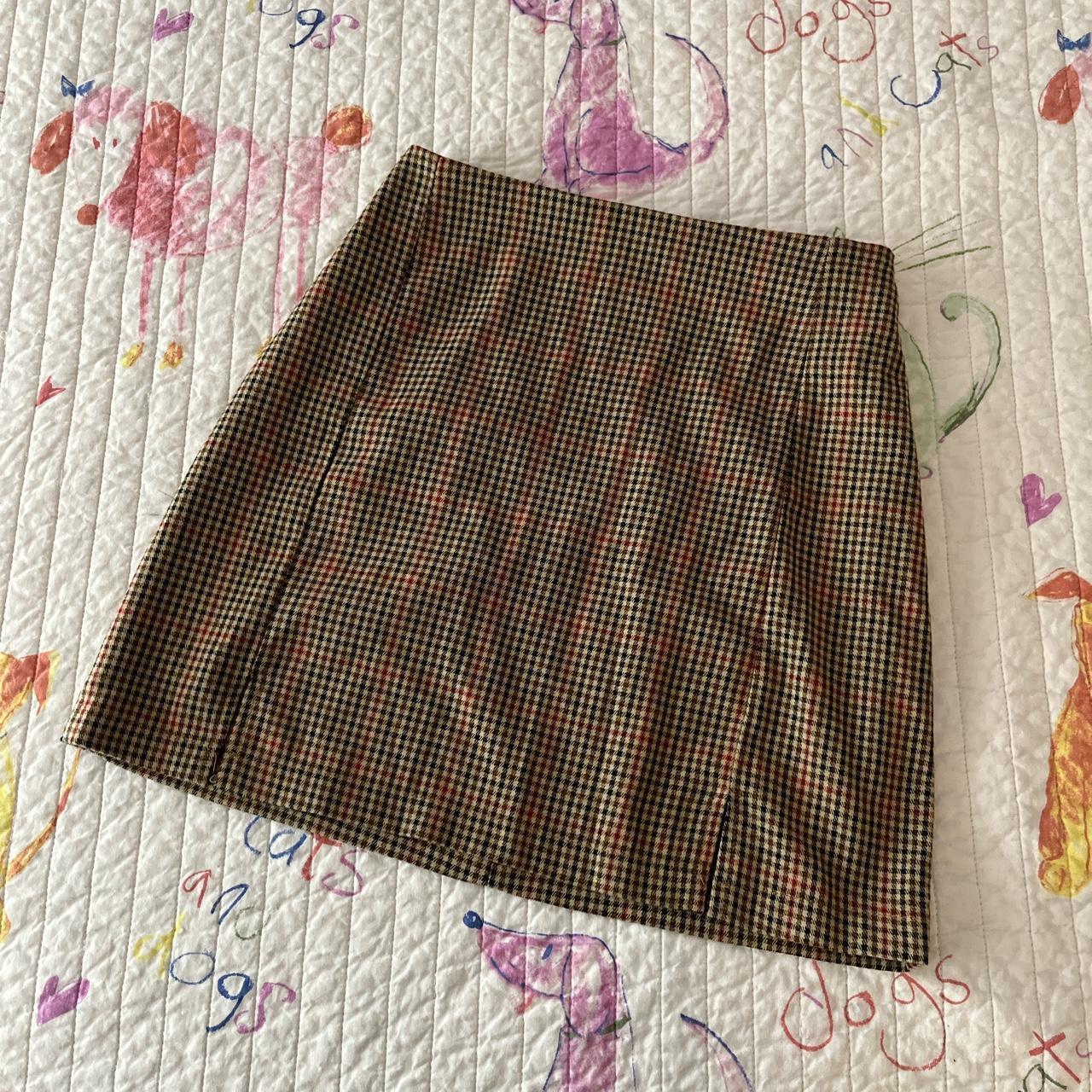 PacSun Women's Red and Brown Skirt | Depop