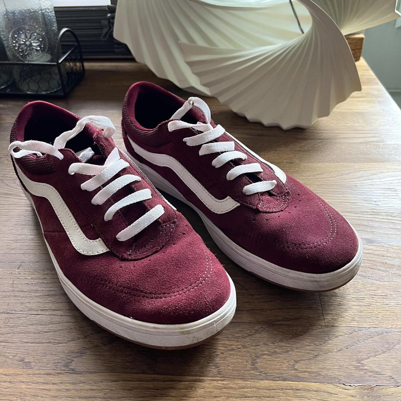 Burgundy Vans - Men’s Size 7 Rarely Worn #vans... - Depop