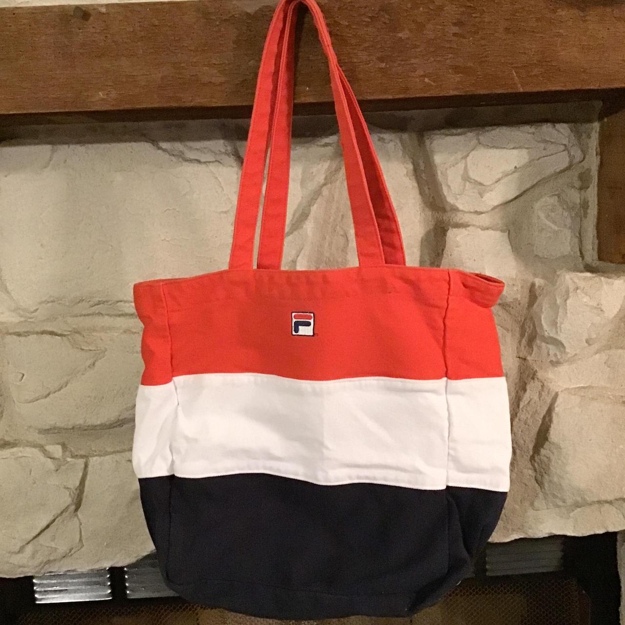 FILA Shopping tote. Red white blue. Measures