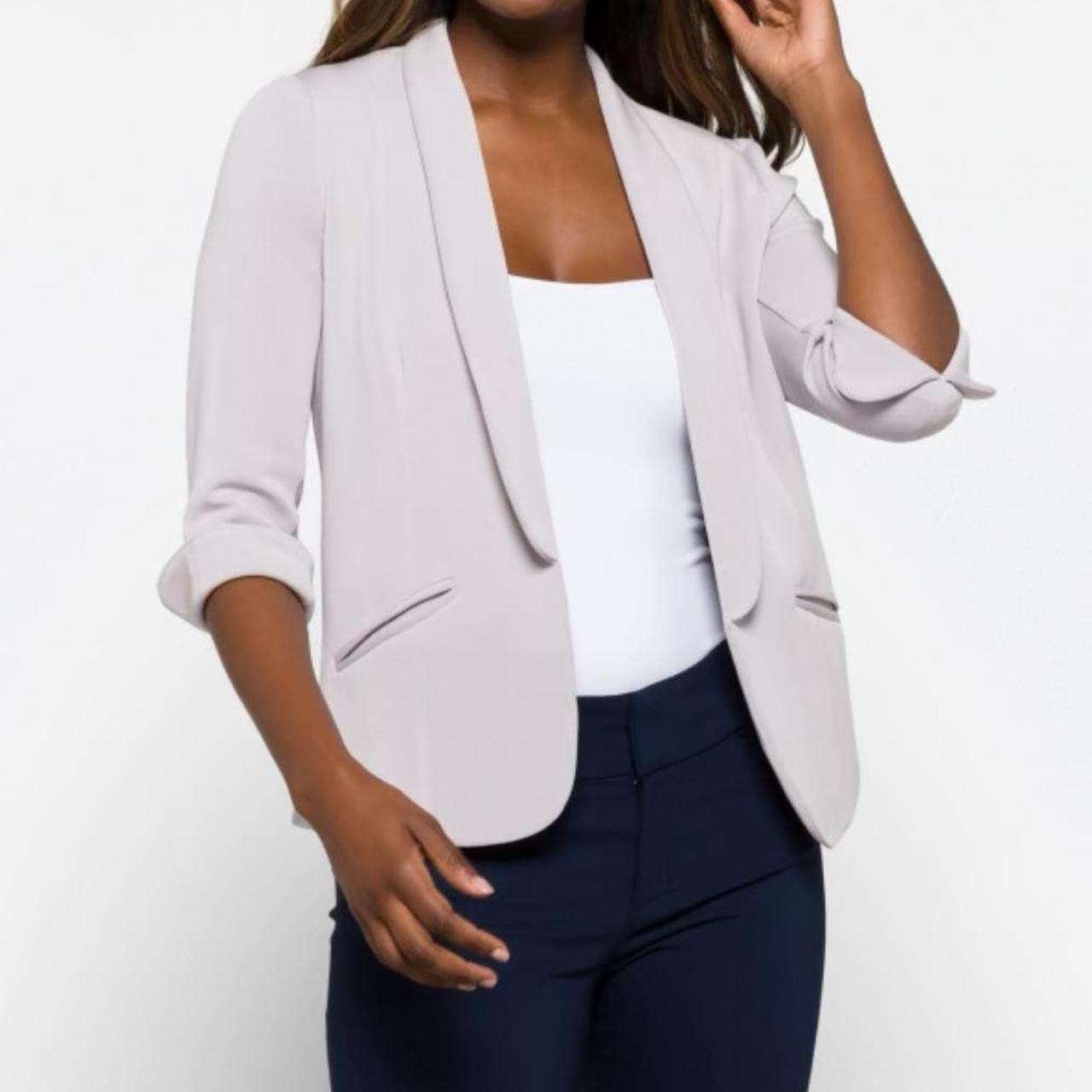 Source Unknown Women's Blazer Jacket - Grey/Purpl… - image 2