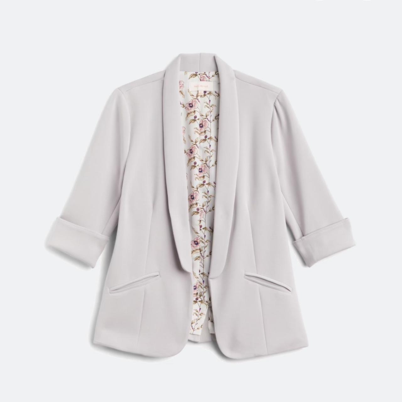 Source Unknown Women's Blazer Jacket - Grey/Purpl… - image 1