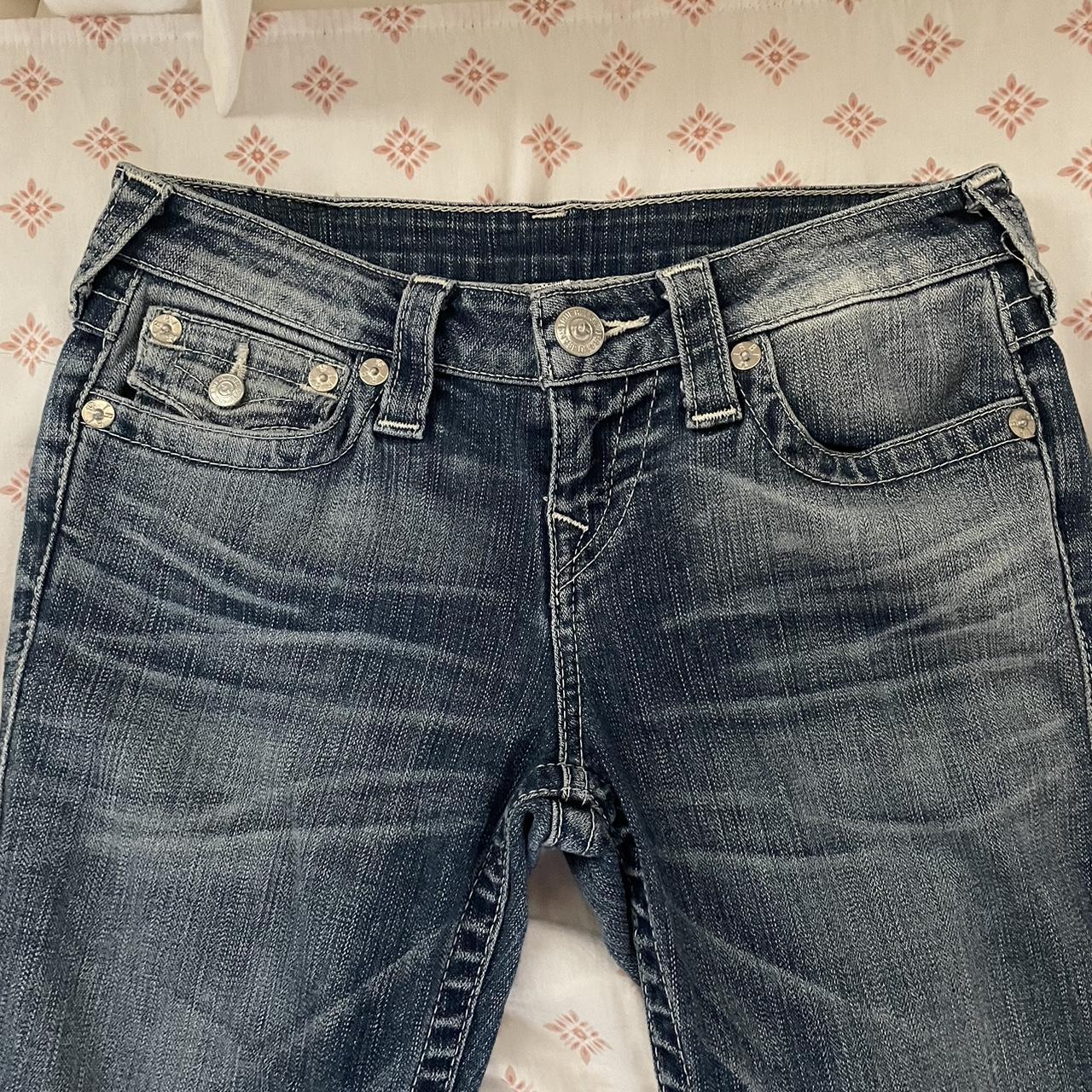 true religions woman’s low rise capri jeans good... - Depop