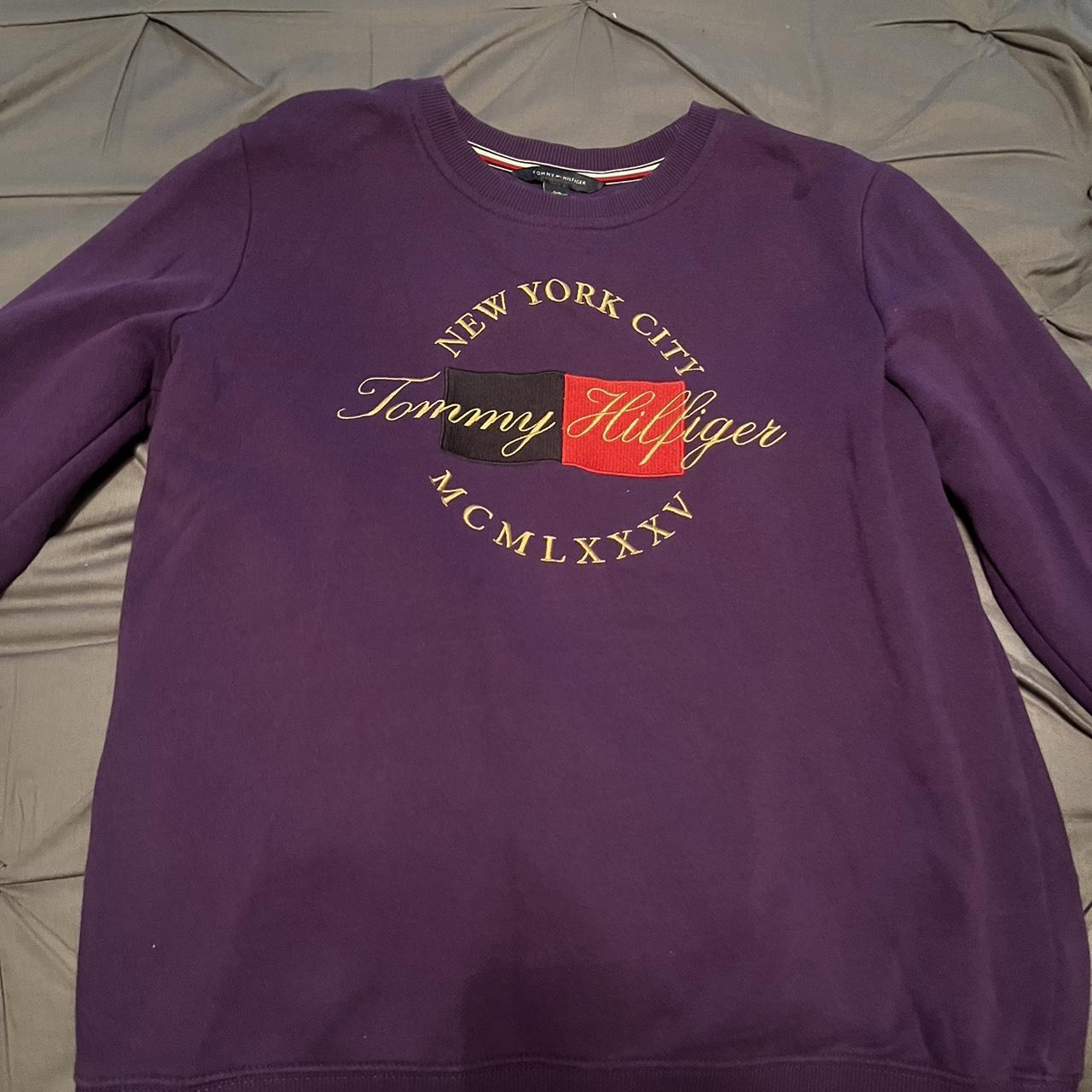 Purple tommy hilfiger sale sweatshirt