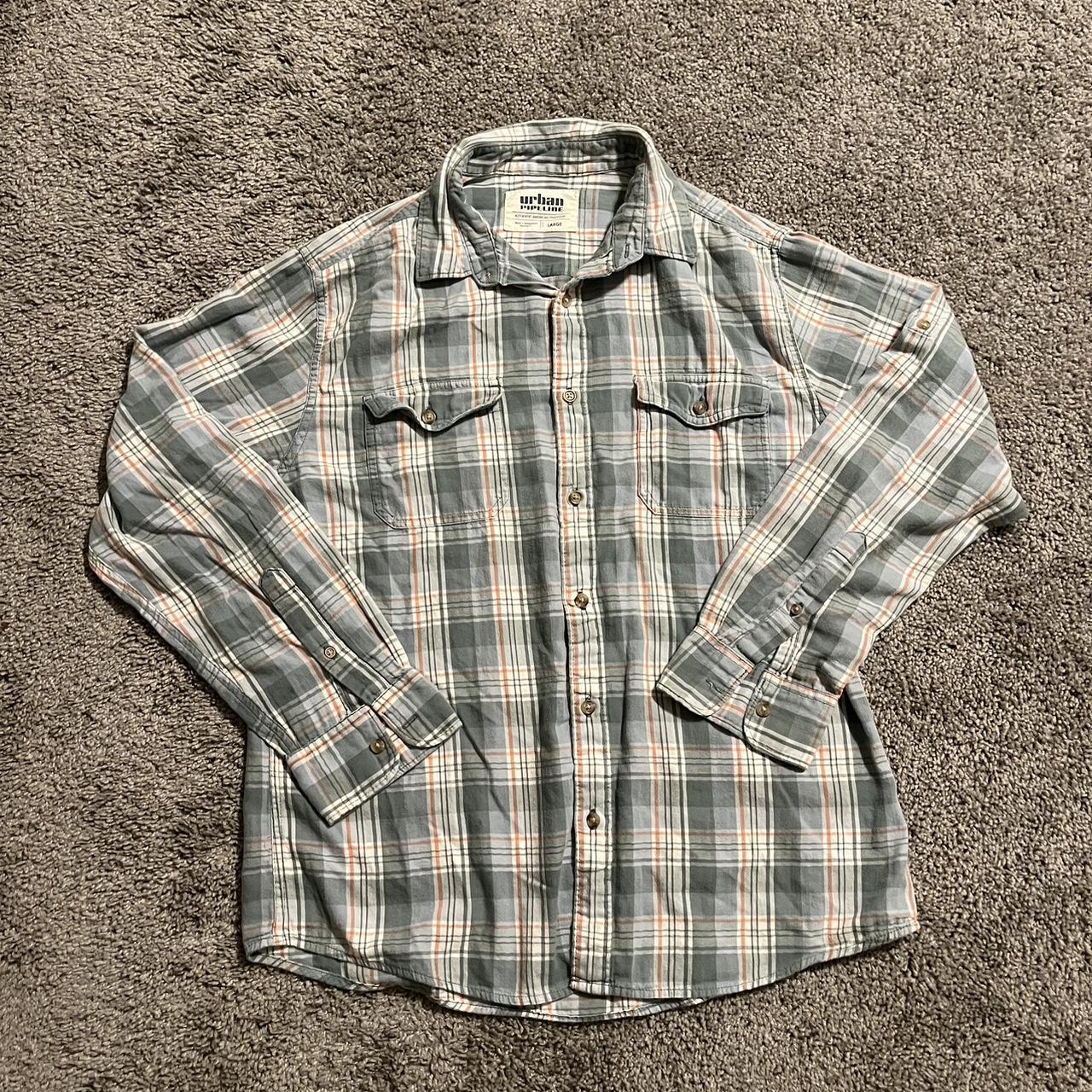 Vintage Woolrich Fishing Themed Print Flannel Shirt - Depop