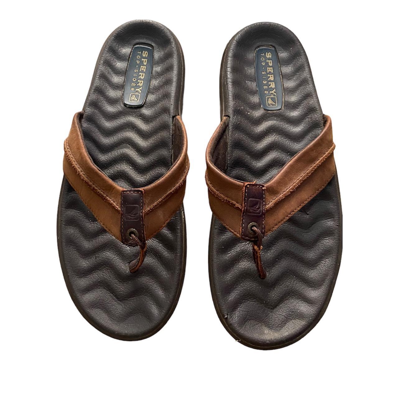 Sperry Men's Brown And Tan Slides 