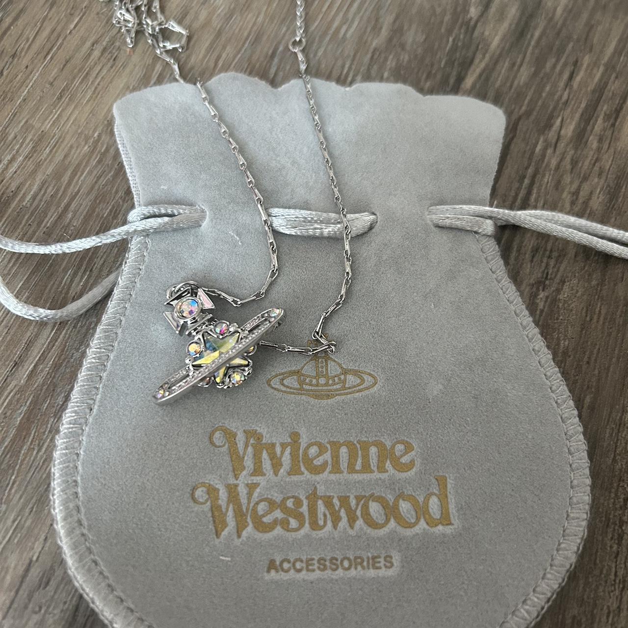 Silver Vivienne Westwood Iridescent Star... - Depop