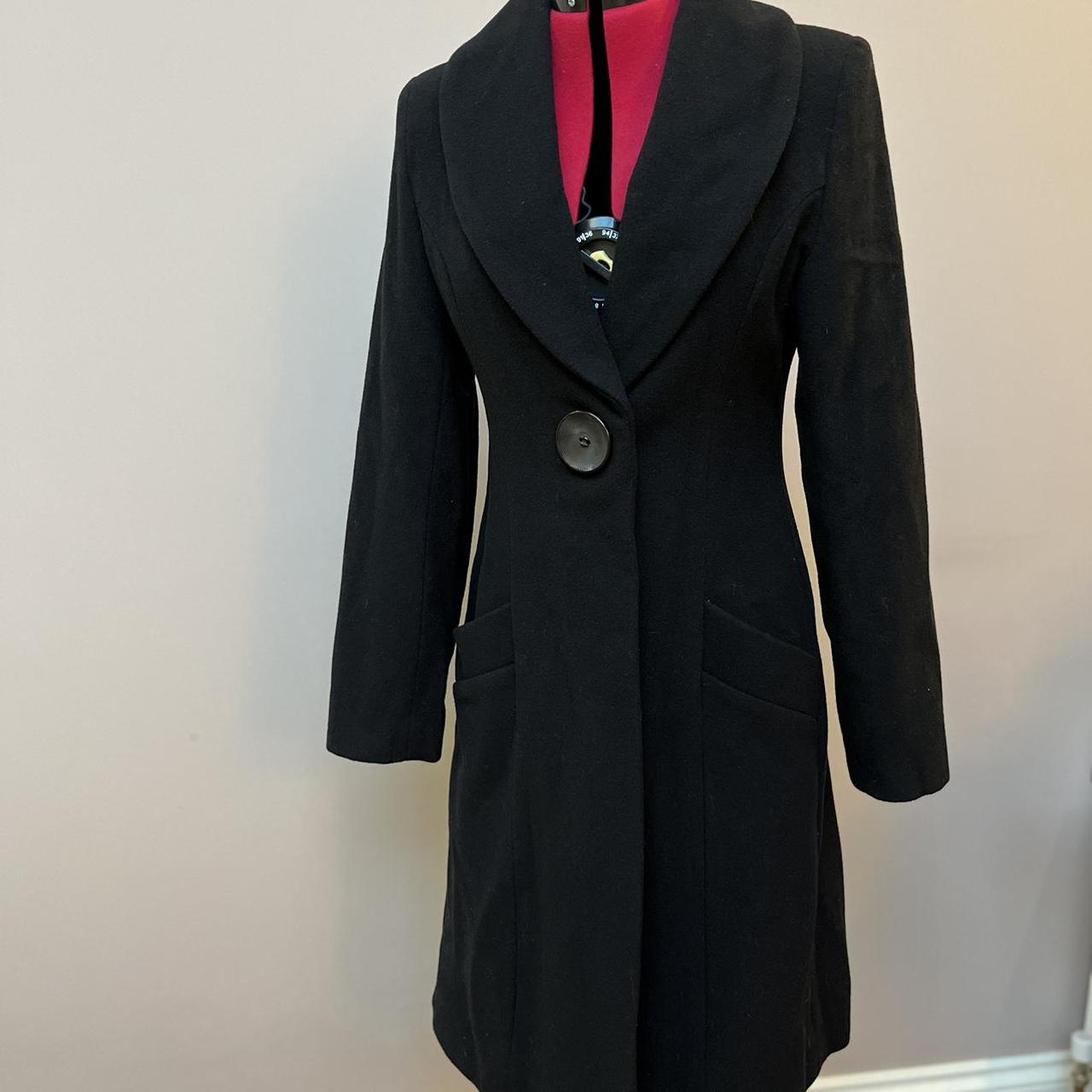 Small Ted Baker Wool Blend black coat. Excellent... - Depop