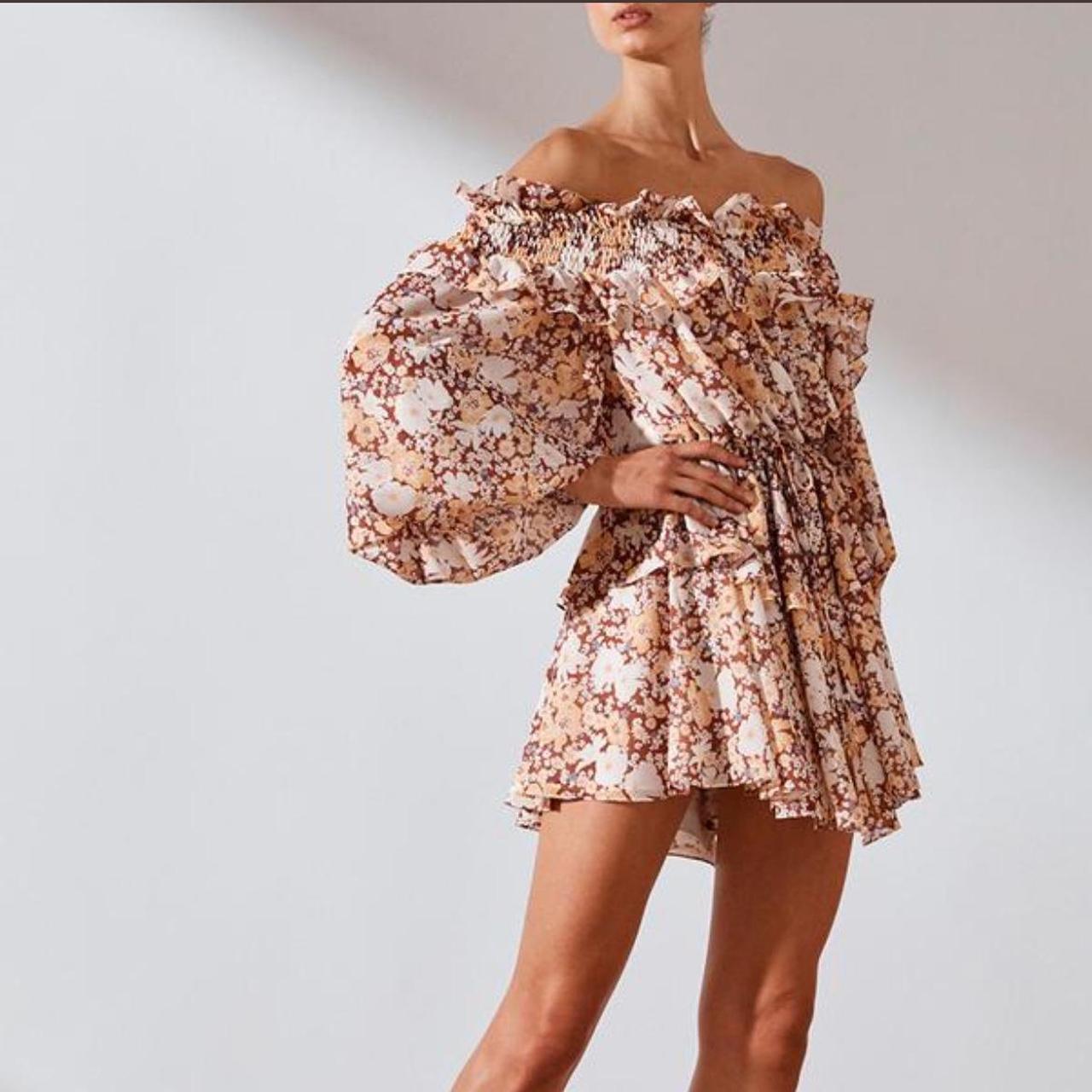 SHONA JOY Dixie off-the-shoulder mini