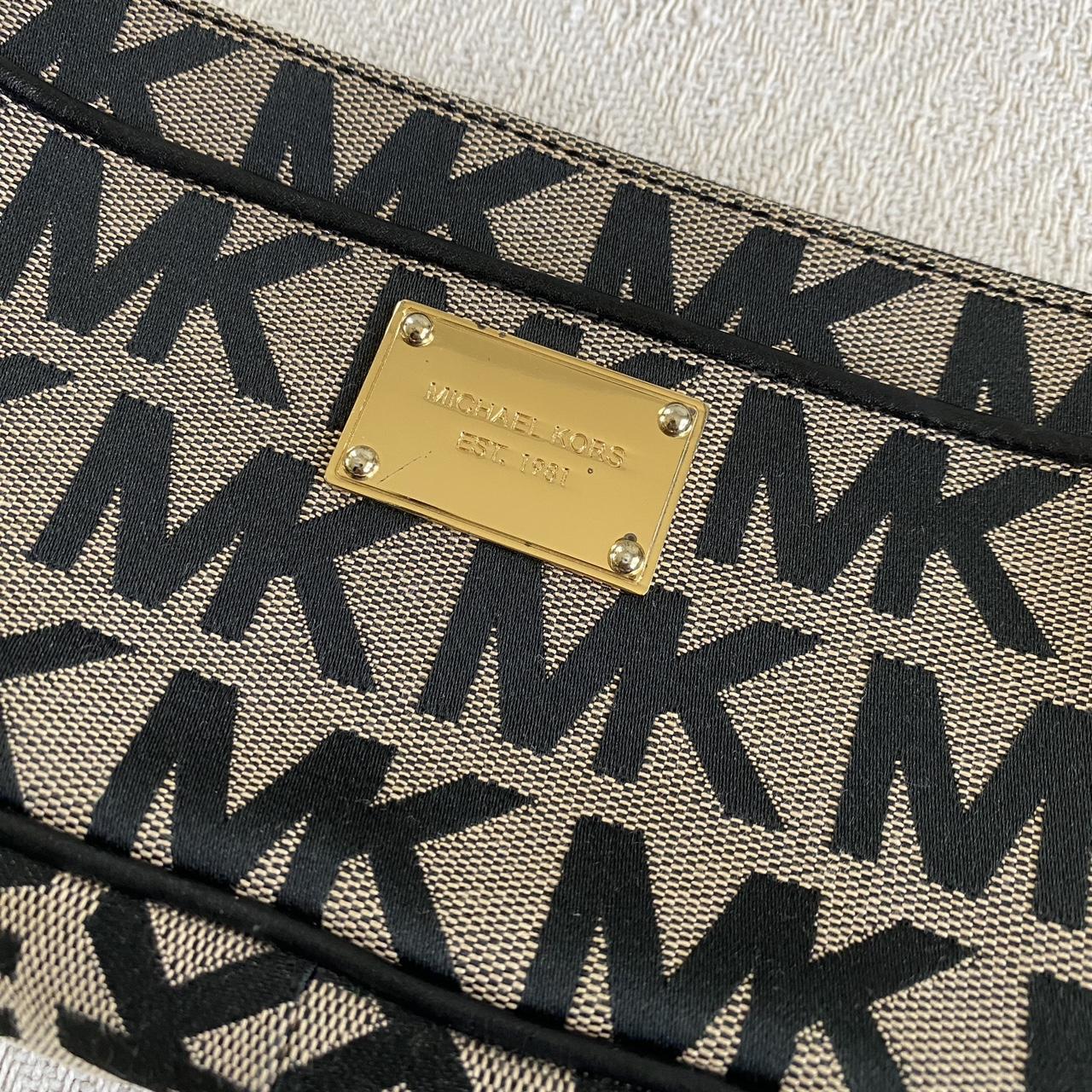 Michael Kors Black And Brown Bag michael kors clutch travel bag - excellent... - Depop
