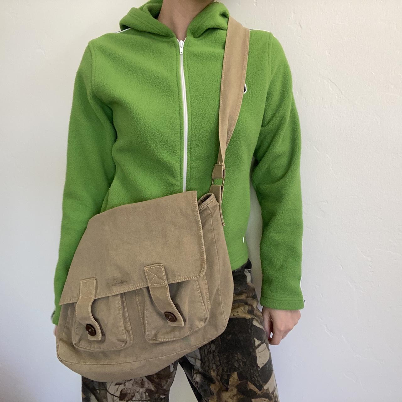 army green cross body messenger bag 💼 in amazing... Depop