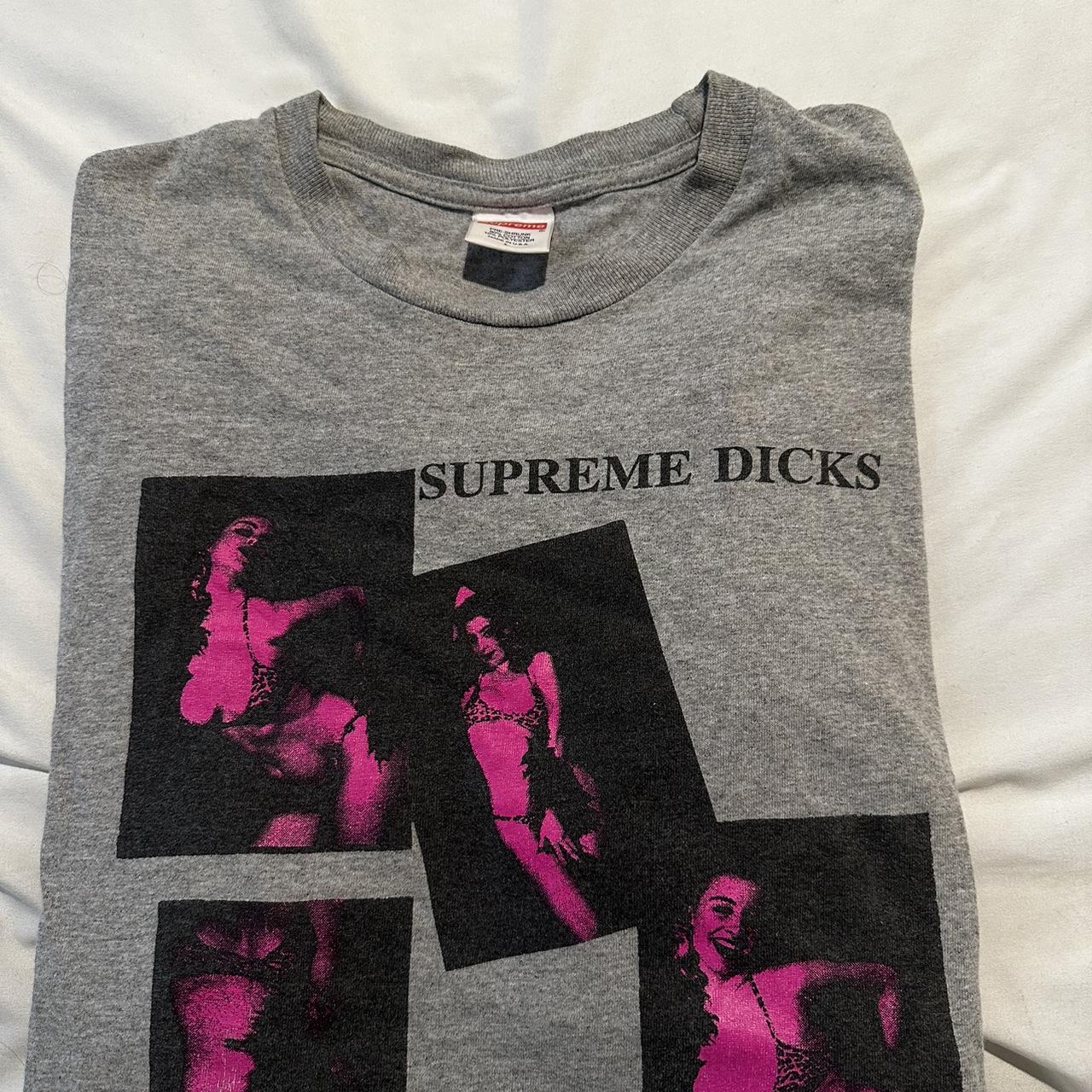 Supreme Dicks Tee Size L heather grey... - Depop