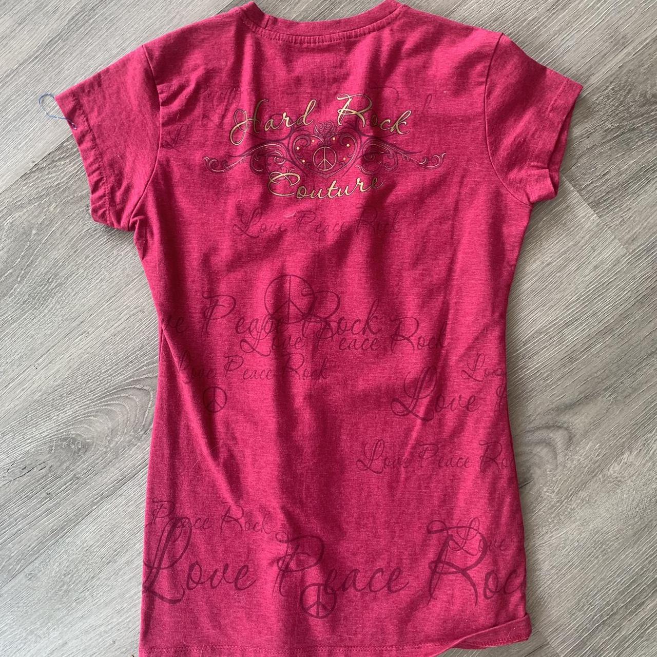 Hard Rock Cafe Women's Pink T-shirt | Depop