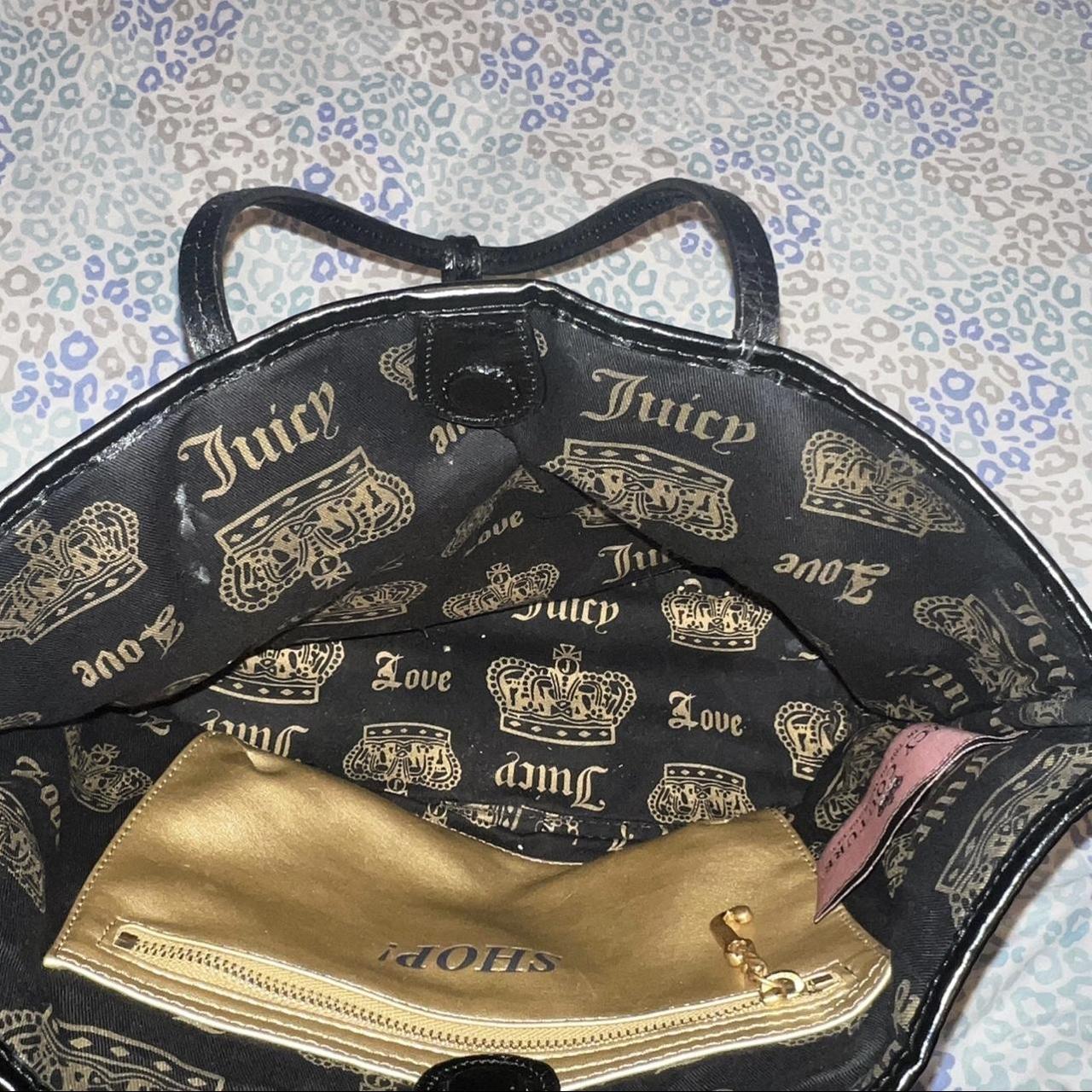 Vintage Black Juicy Couture Pammy Tote Purse Bag... - Depop