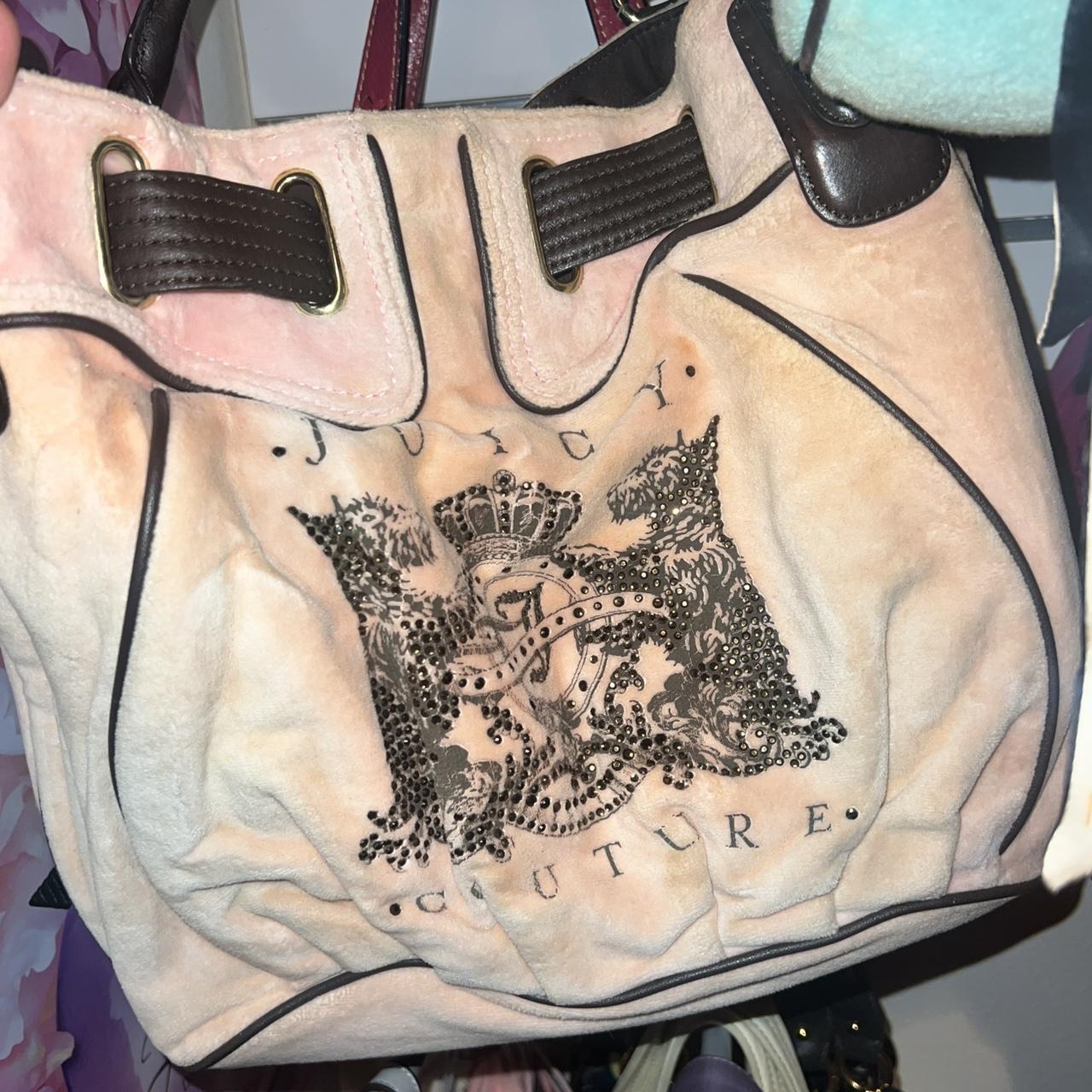 Vintage Juicy Couture Pink Velour Daydreamer Bag Scottie Dog 