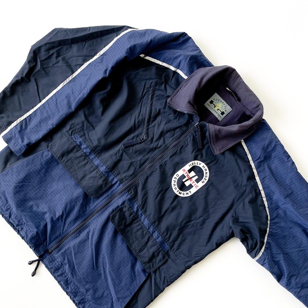 Helly Hansen Men's Navy and Blue Jacket Depop