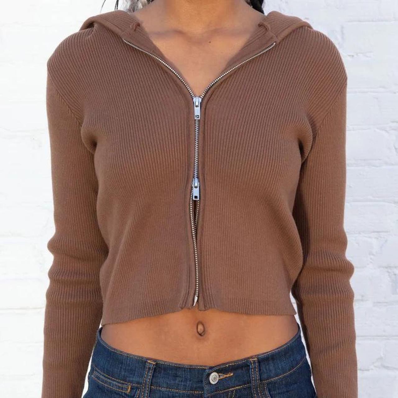 Brandy Melville brown arden hoodie NO OFFERS Depop