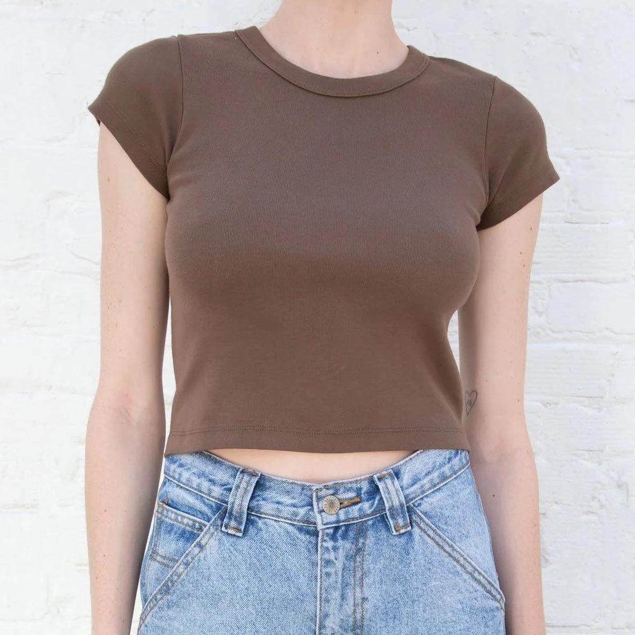 Brandy Melville Brown Ashlyn Top No Offers Depop