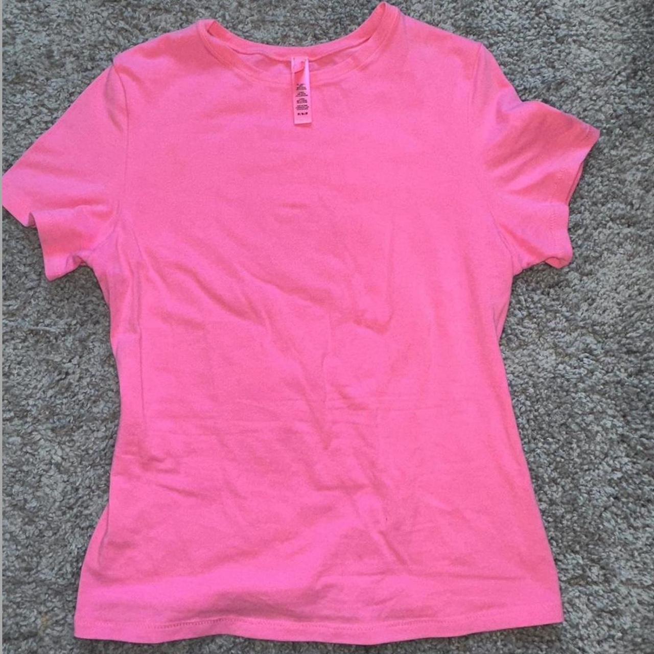 Skims cotton t-shirt in sugar pink. This is a... - Depop