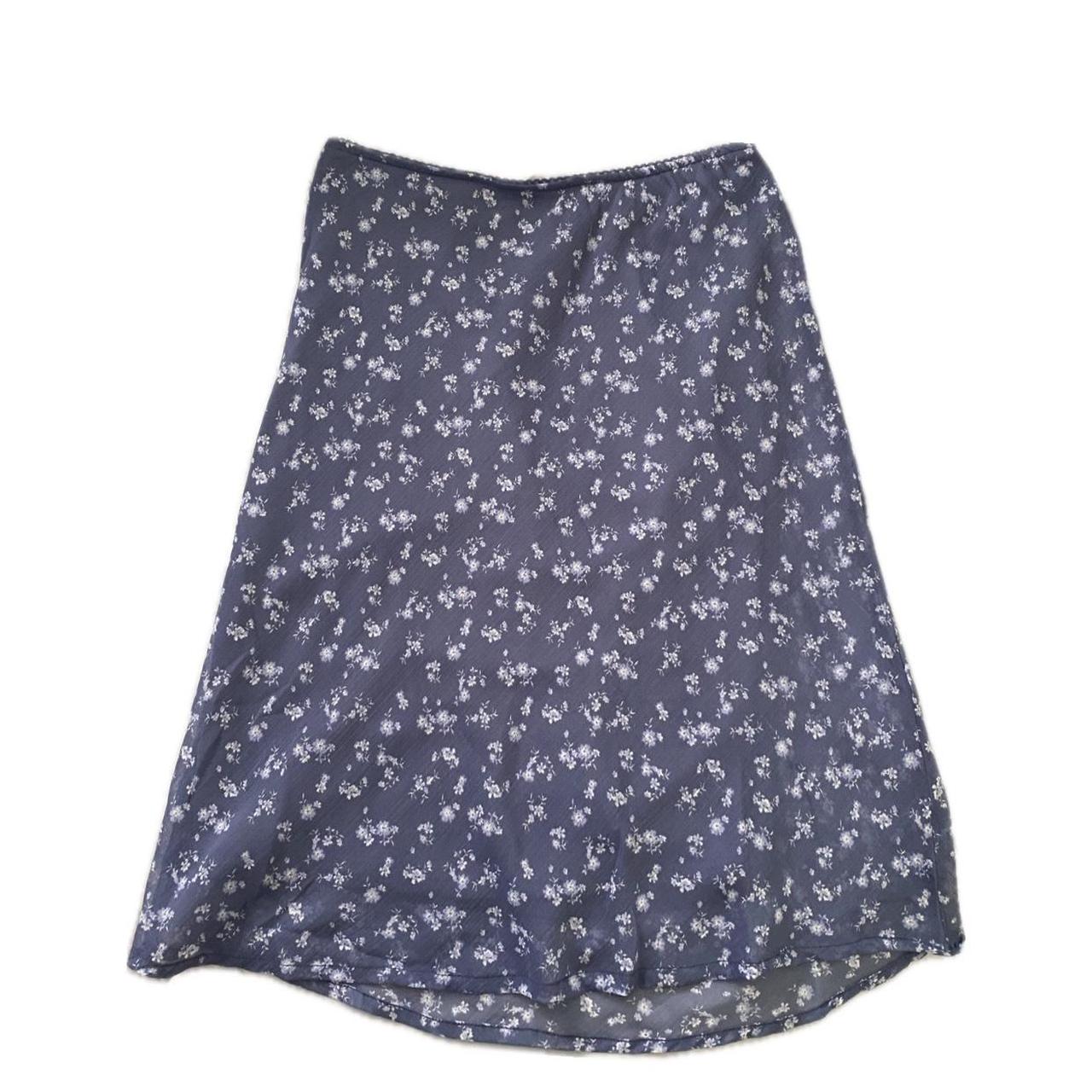 cotton on purple floral midi skirt perfect for