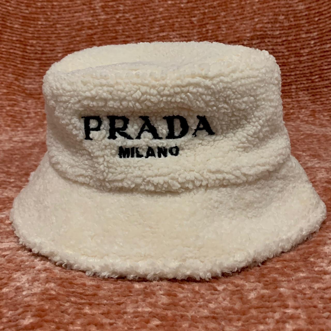 Sherpa Prada Bucket Hat Purchased last fall and... Depop