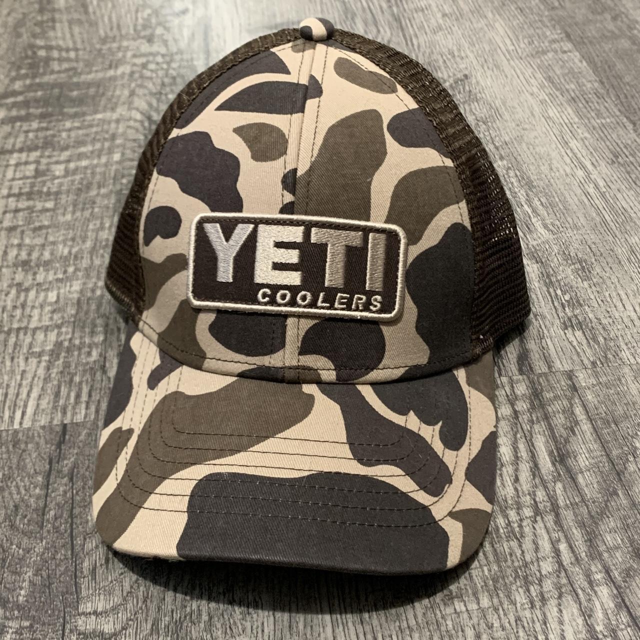 YETI Logo Full Camo Trucker Hat