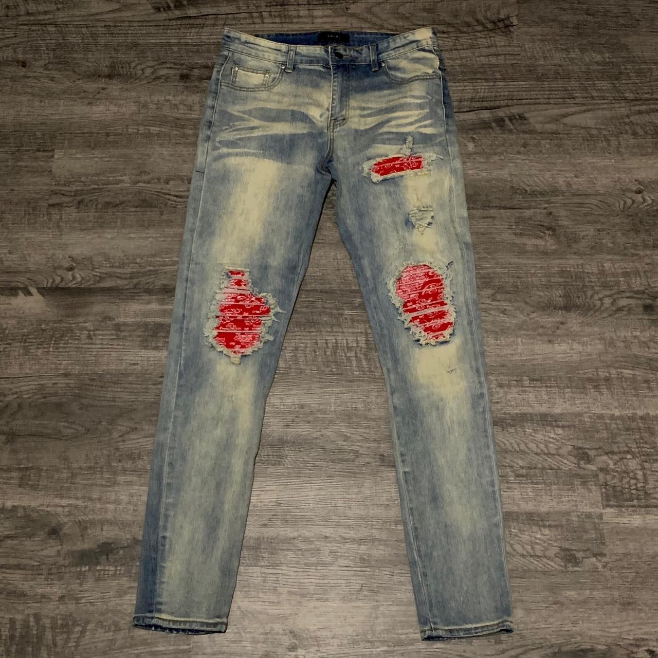 Amiri Mx1 red bandana jeans , Size 32 , Original...
