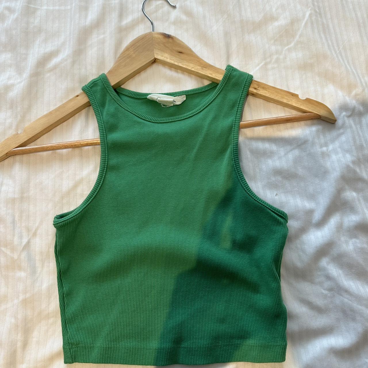 Glassons: Basic Green Crop Size: Xs Worn: 1 - 2 - Depop