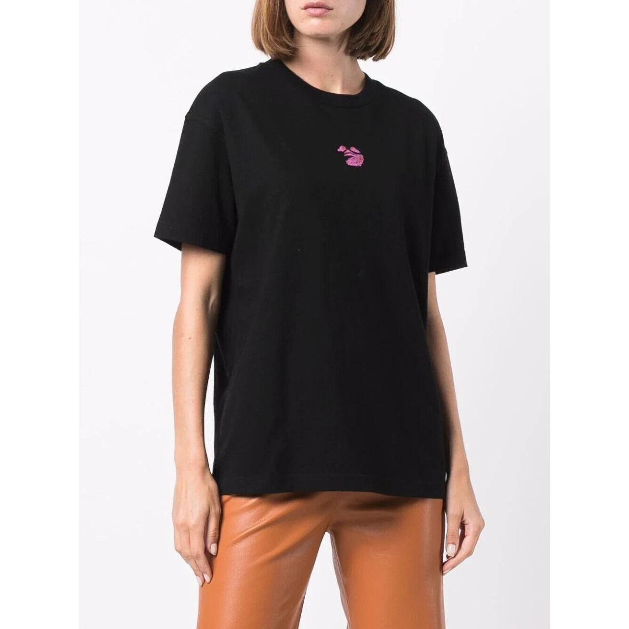 Off-White Women's Black and Pink T-shirt | Depop