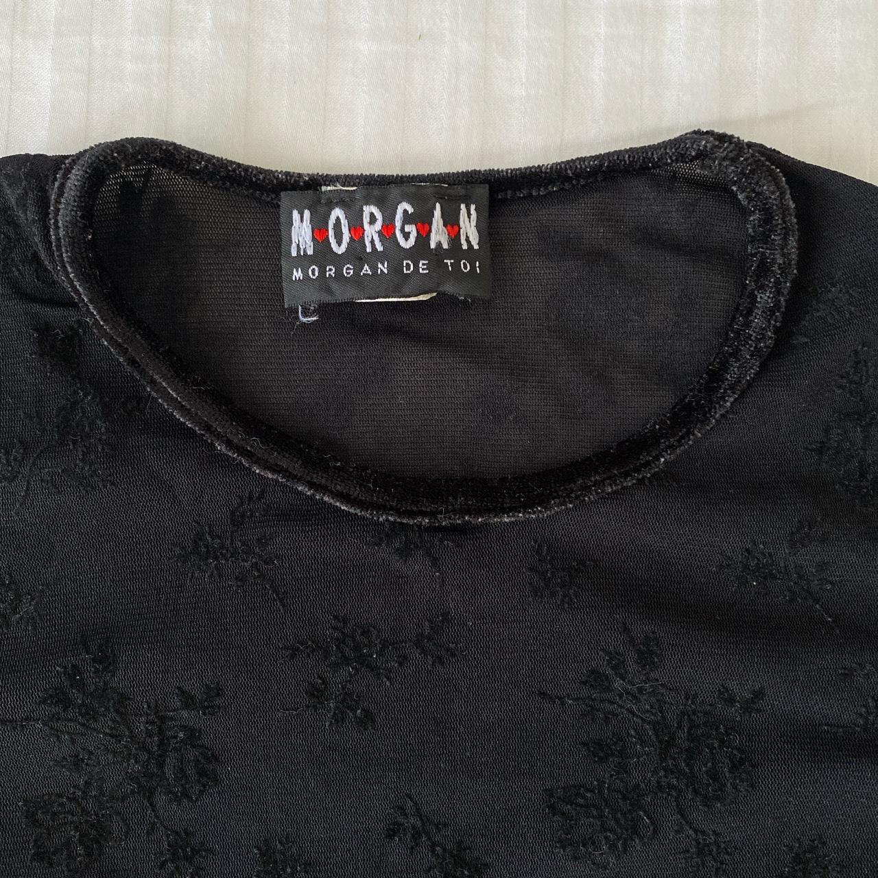 Morgan de Toi black mesh long sleeve top, very... - Depop