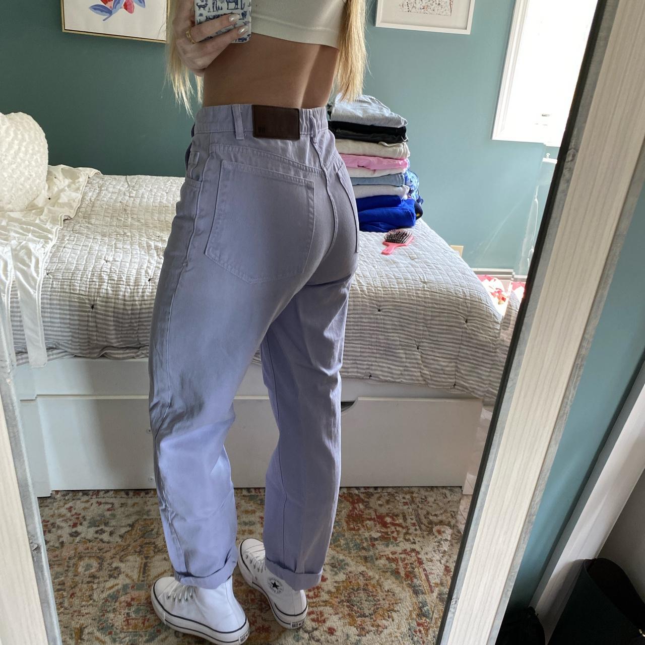 Lavender colored jeggings! They are mid rise (but - Depop