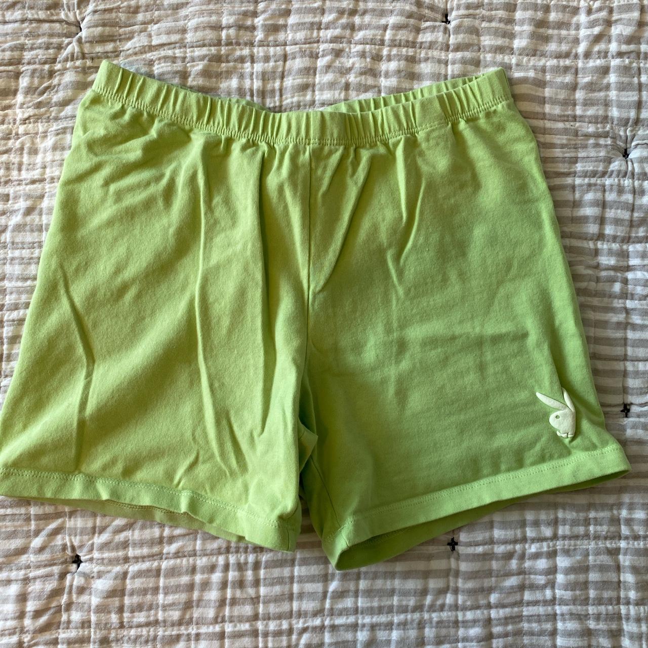 Playboy Women's Green Shorts | Depop