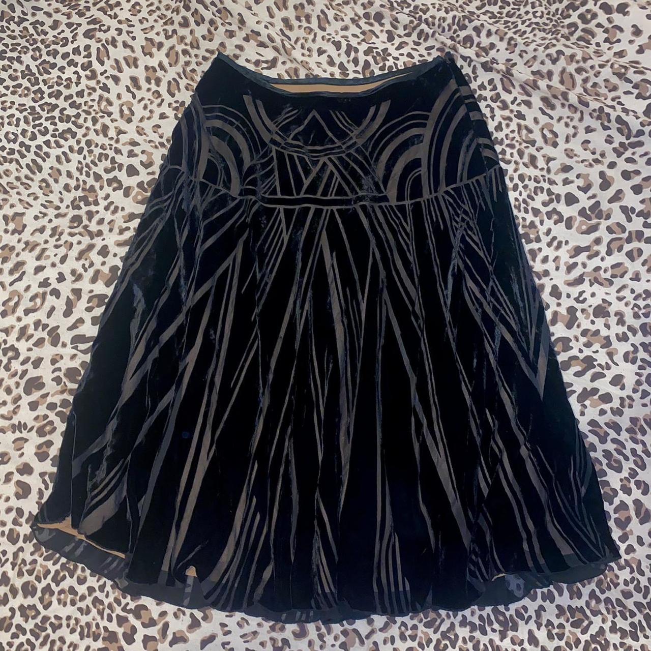 Black velvet clearance skirt size 12