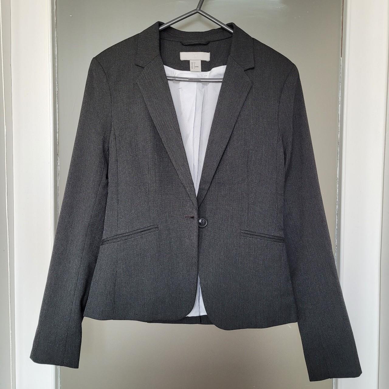 H&M charcoal grey blazer jacket EUR 34 / size... Depop