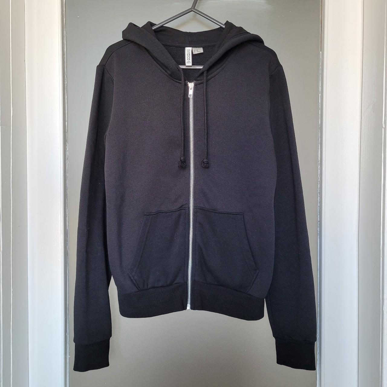 H&M plain black hoodie jumper size XS only worn a... Depop