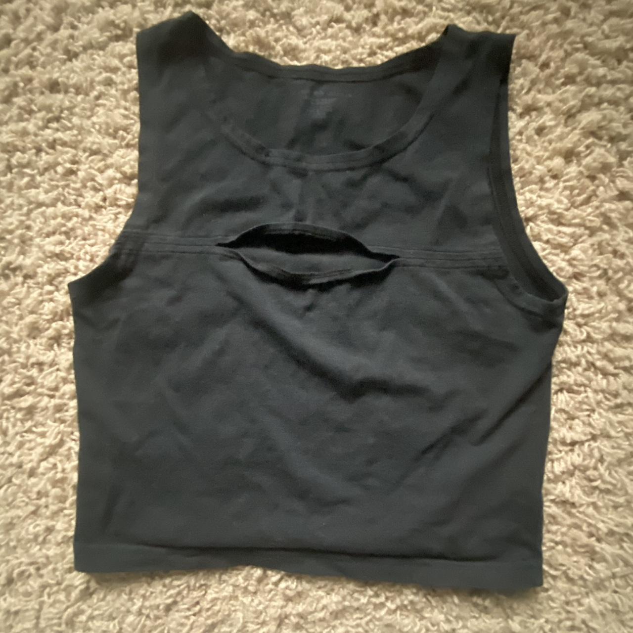 brandy melville black vicki tank w/cut out Depop