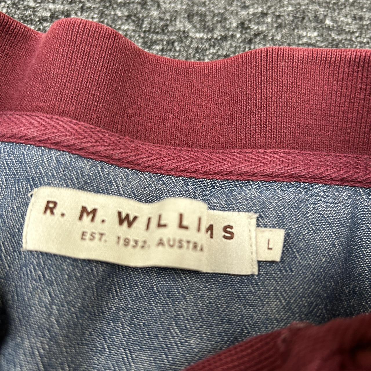 Men’s rm Williams polo shirt size large maroon - Depop