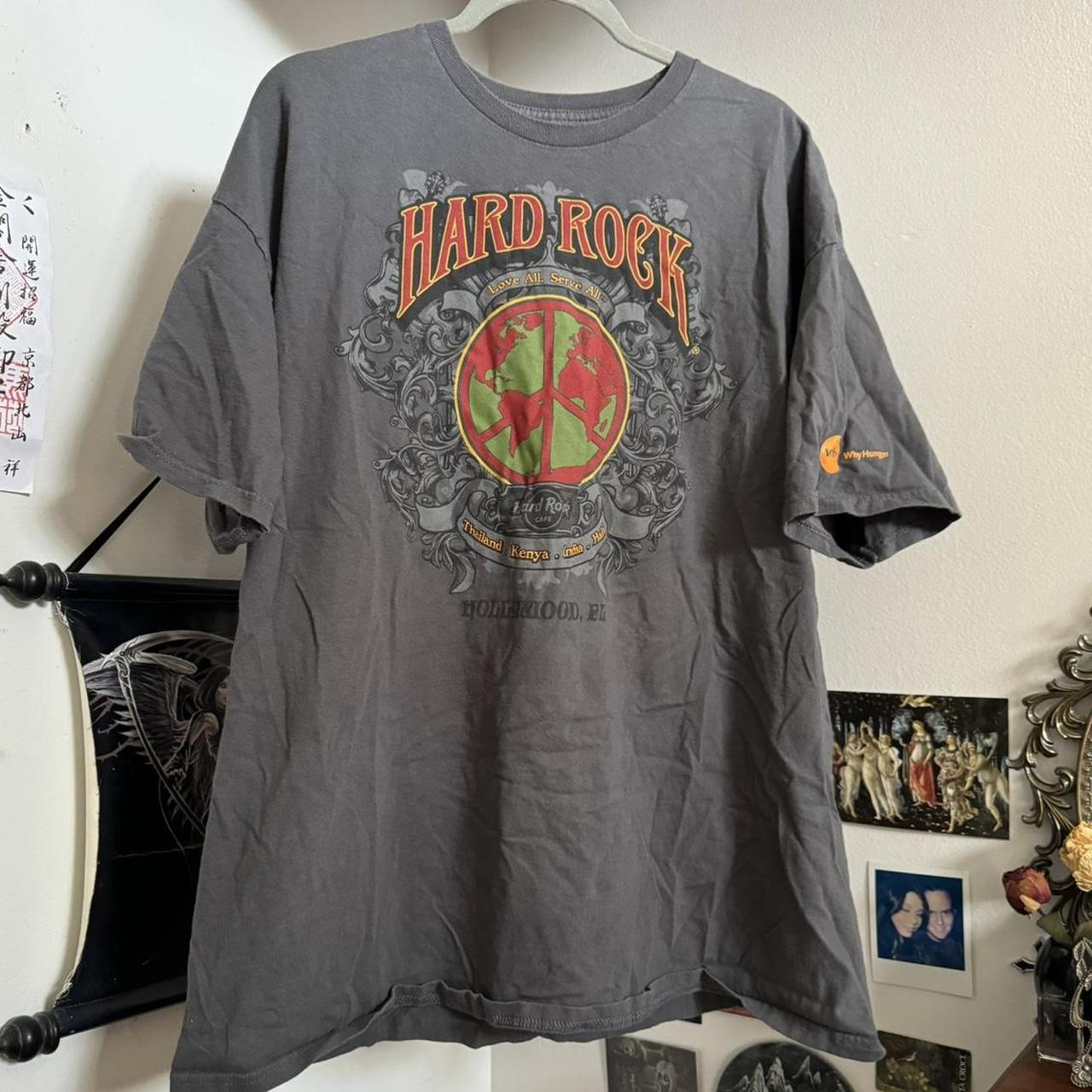 Hard Rock peace shirt #indie #skater #y2k - Depop