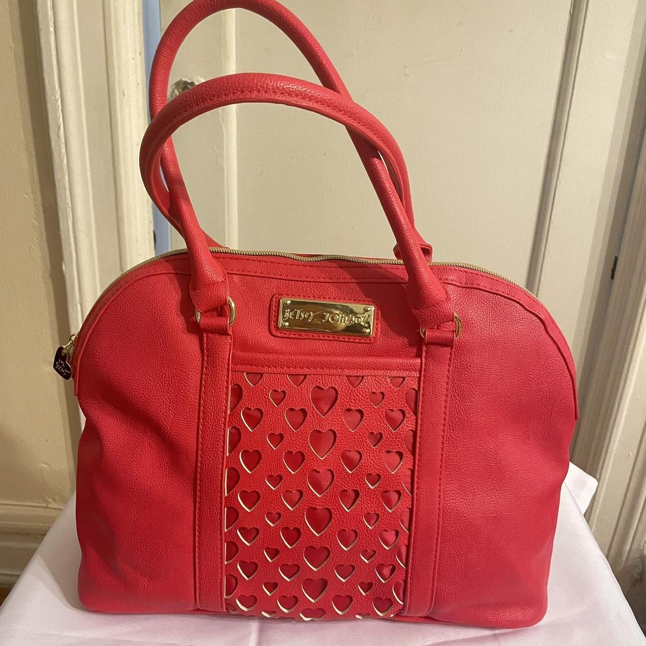 Betsey johnson heart discount tote