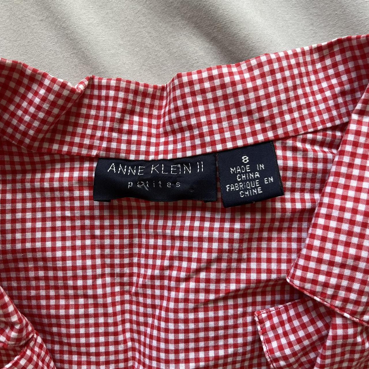 anne klein petites cropped button up - gently... - Depop