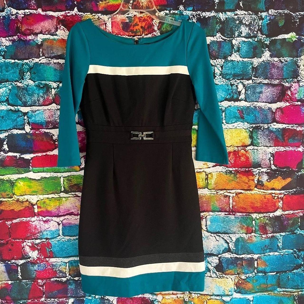 White house black market colorblock clearance dress