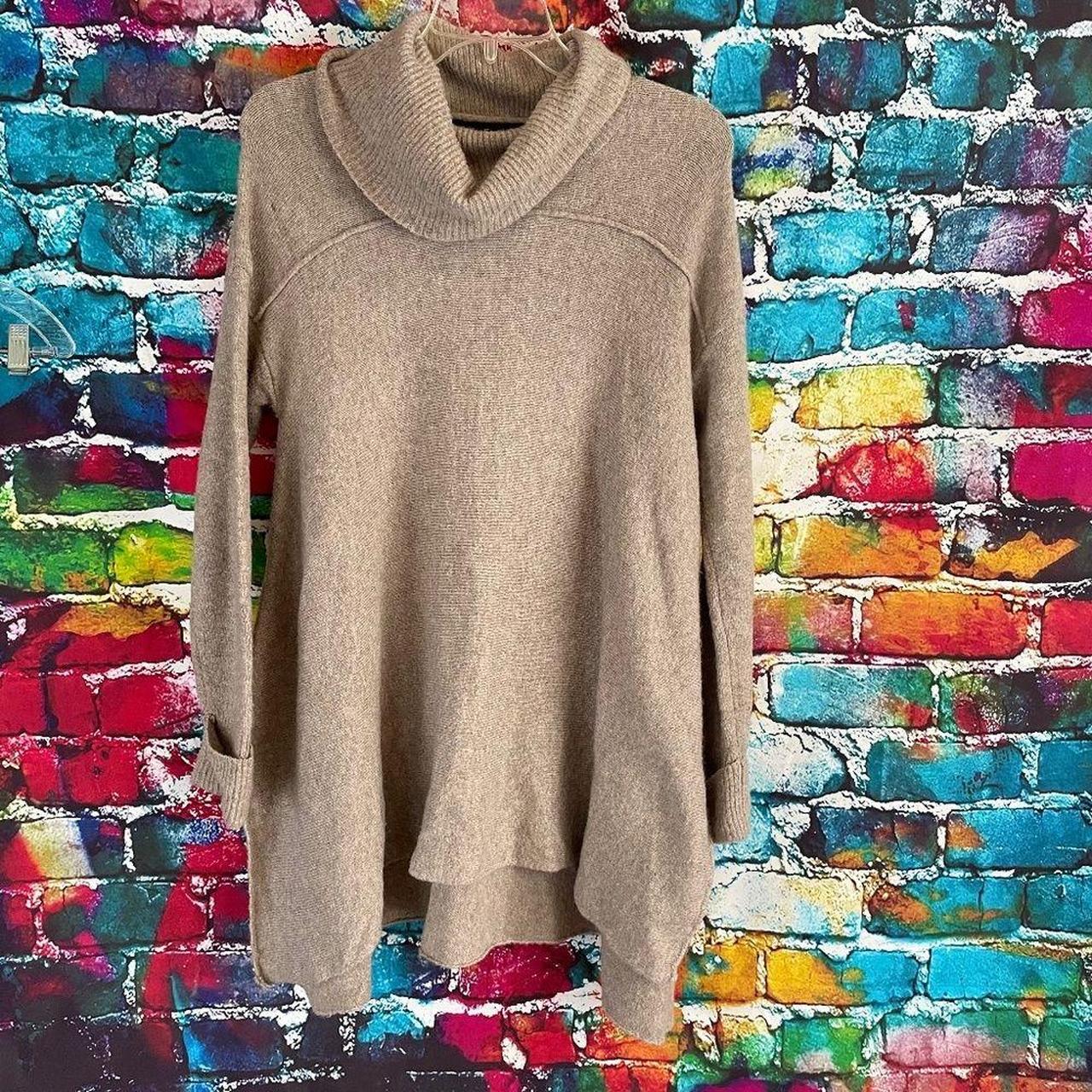 Tan cowl neck clearance sweater