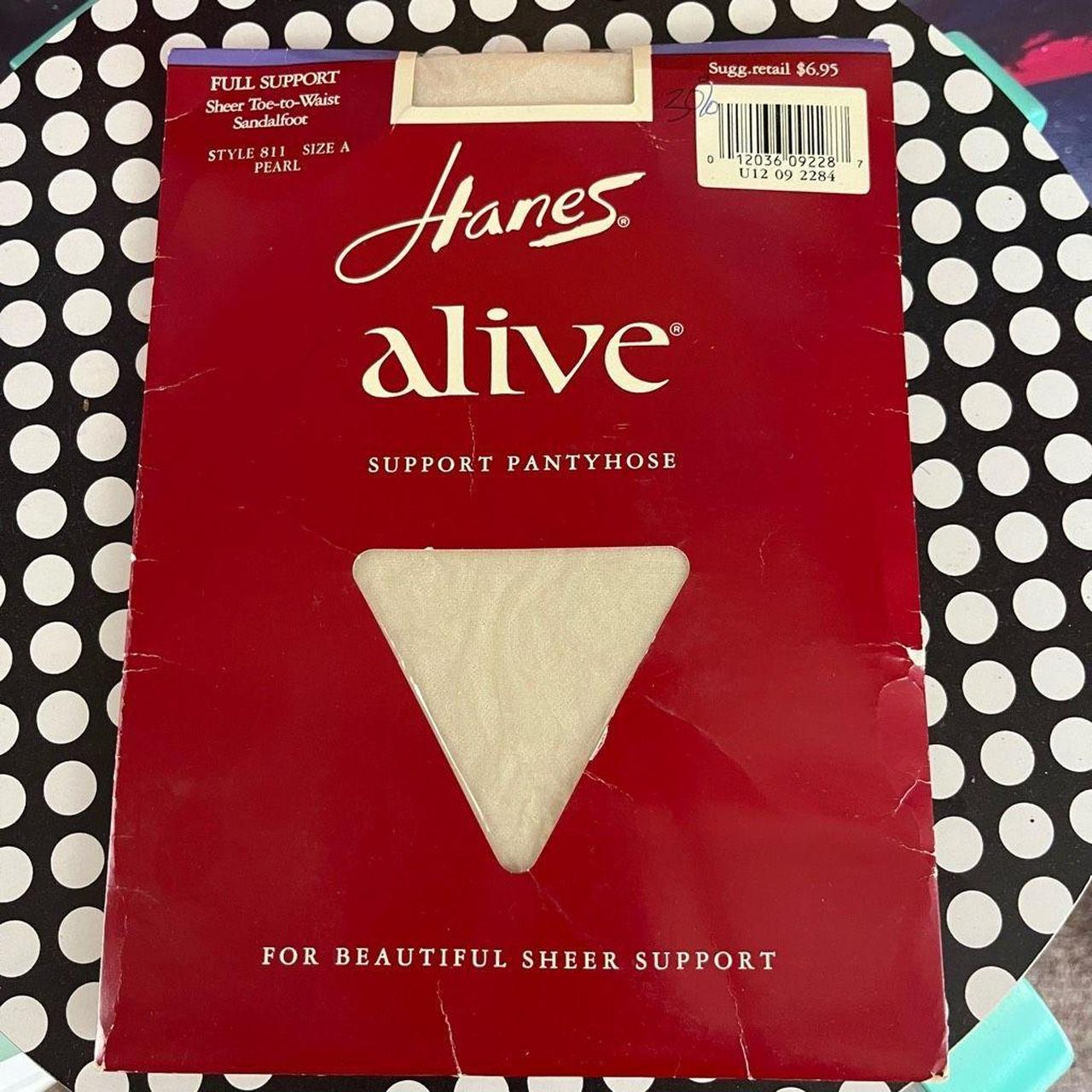 Vintage Hanes Alive Full Support Pantyhose Sheer Toe. Depop