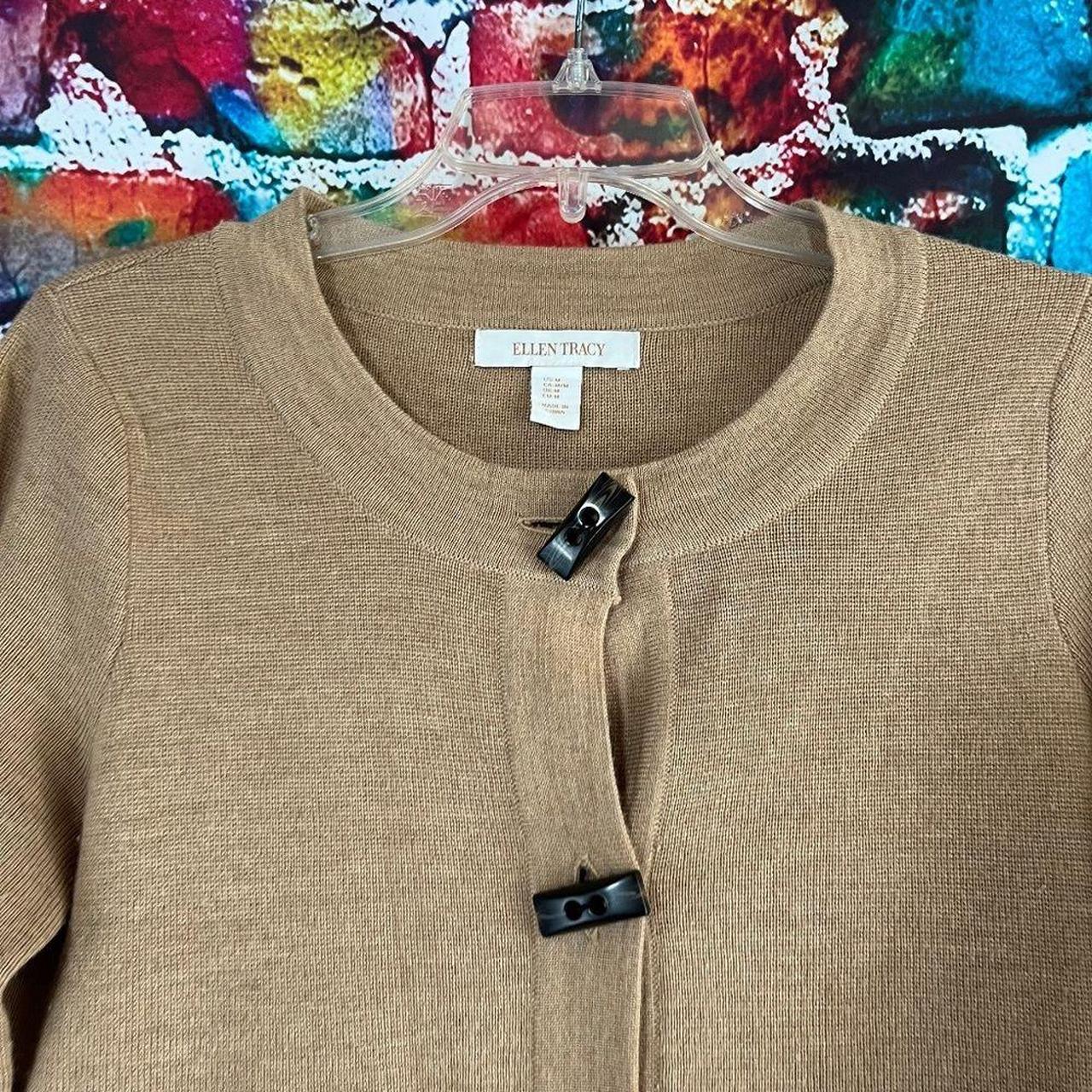 Ellen Tracy Merino Wool Blend Long Button Cardigan. Depop